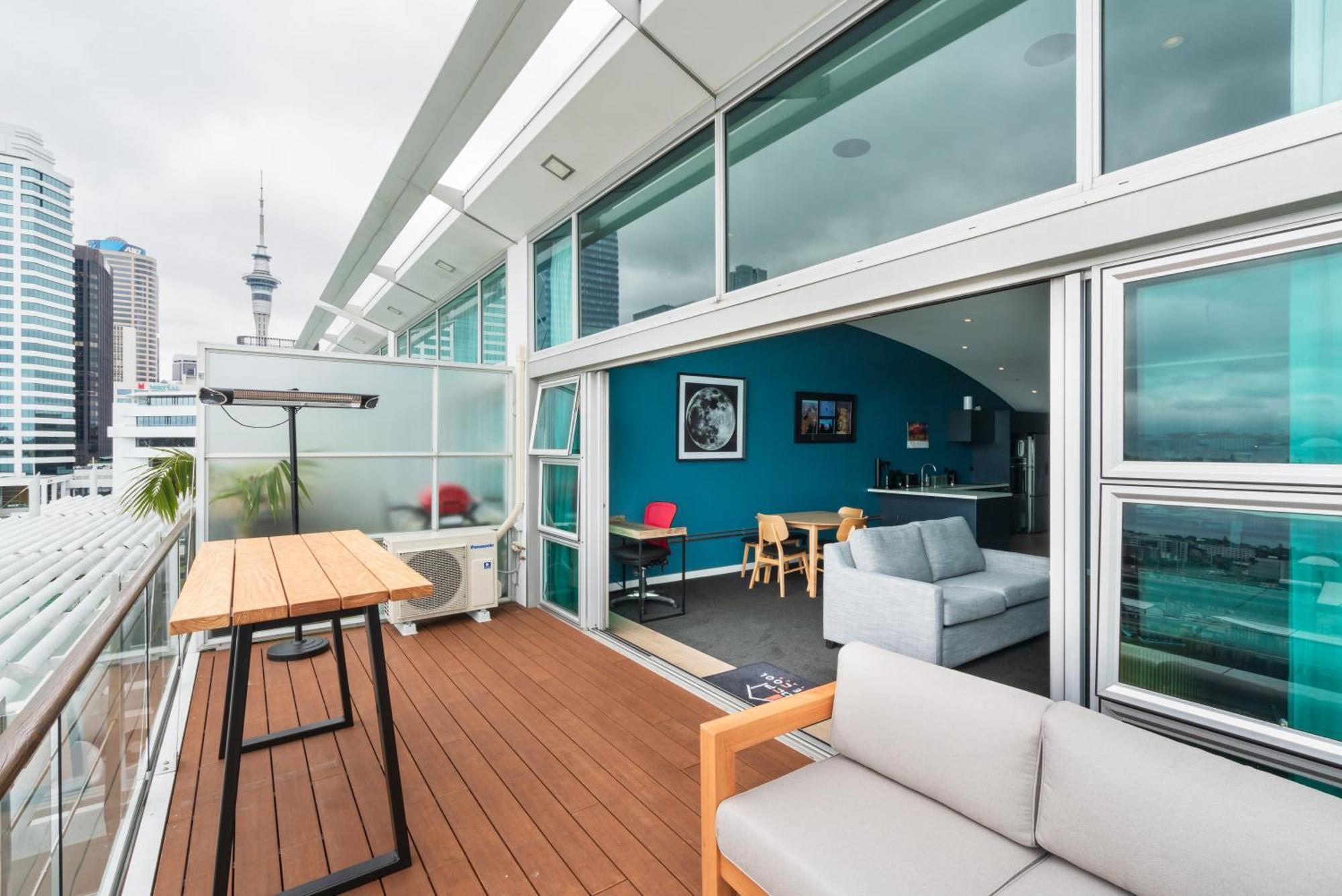 Penthouse Apartment With Stunning Harbour Views Auckland Bagian luar foto